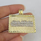 Real 10k Last Supper Pendant Charm Yellow Gold 1.25" Diamond Cut Genuine