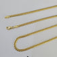 18k Real Solid Miami Cuban Chain Gold 2.5mm 3mm 4mm 24" Inches Genuine Necklace