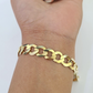 10k Solid Cuban Curb Link Bracelet Gold 9.5mm 8 Inches Real Yellow Gold