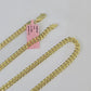 14k Gold 5mm Miami Cuban Link Chain Yellow Gold Necklace 18"-30" Inches Real