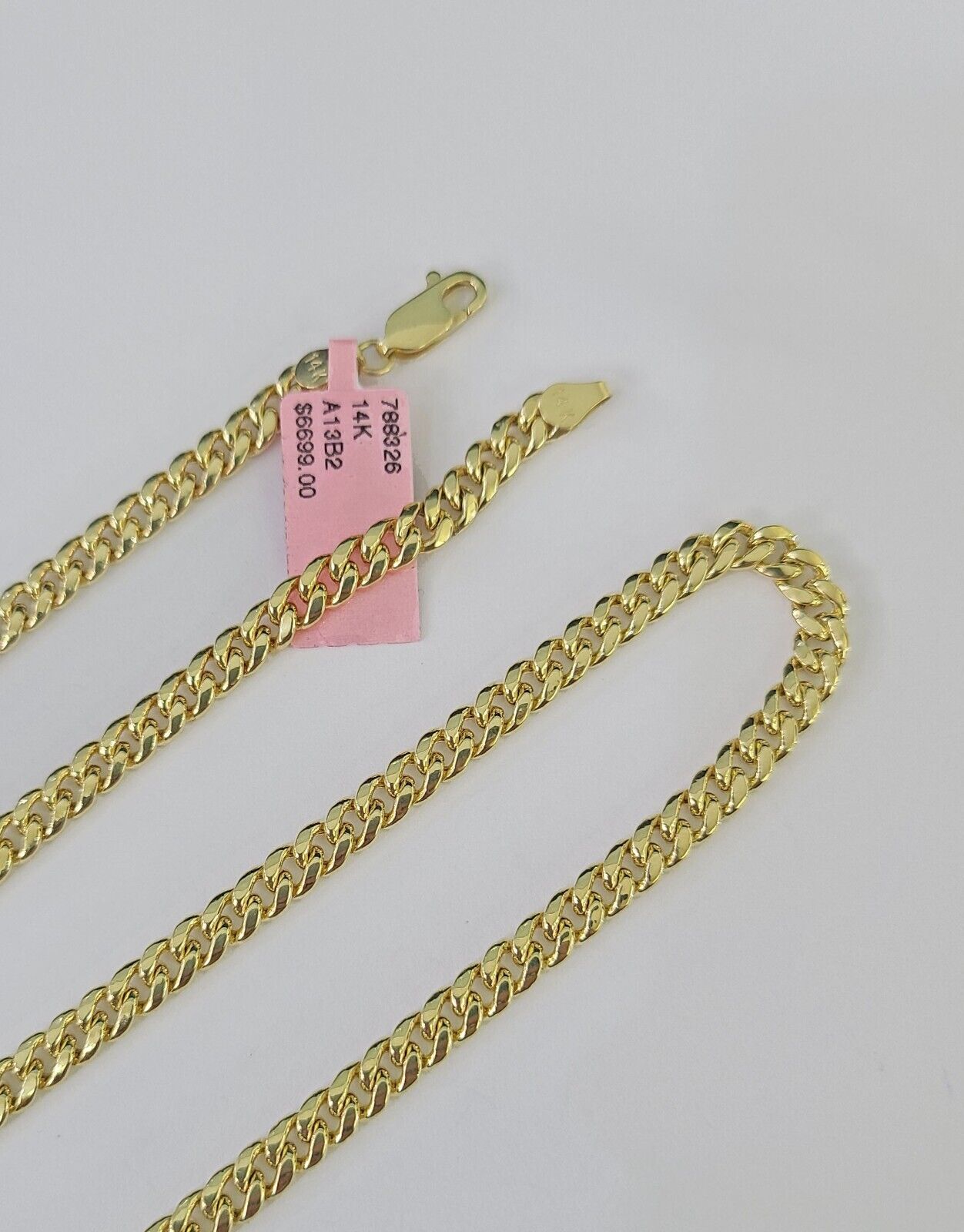 14k Gold 5mm Miami Cuban Link Chain Yellow Gold Necklace 18"-30" Inches Real