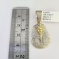 10k Miami Cuban Chain Diamond Pharaoh Charm Set 4mm 18"-28" Necklace Gold