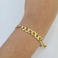 10k Solid Cuban Curb Link Bracelet Gold 7mm 7 Inches Women Real Yellow Gold