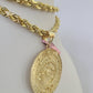 Real 14k Solid Rope Chain Mayan Calendar Charm Set 6mm 18"-30" Necklace Gold