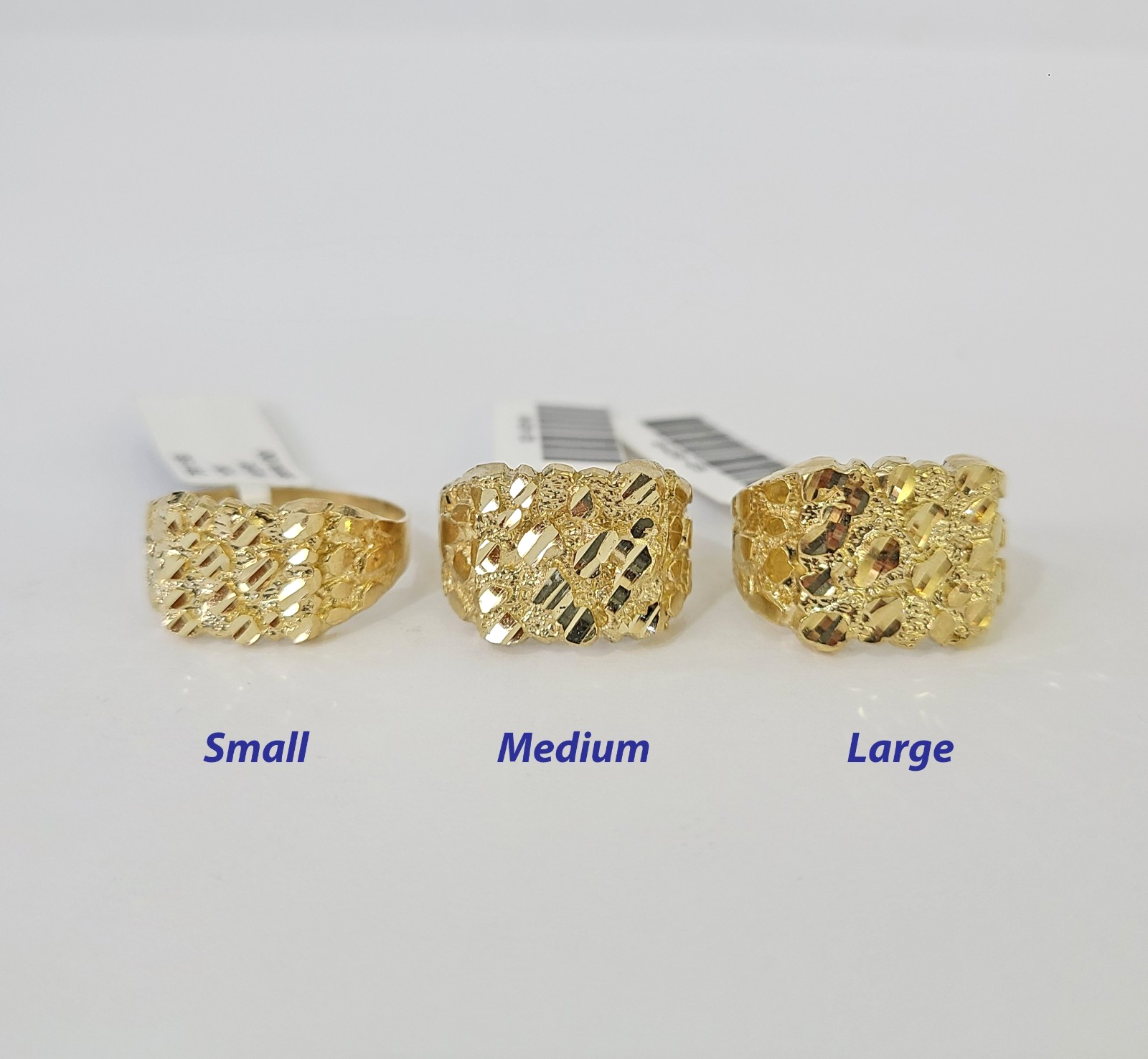 10k Nugget Ring Yellow Gold Women Men Real Genuine