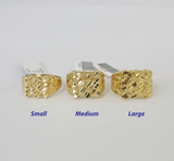 10k Nugget Ring Yellow Gold Women Men Real Genuine