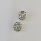 14k White Gold Flower Earrings Real Diamond Screw-Back Women Men Studs