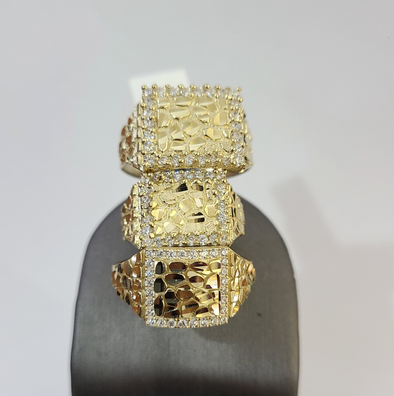 10k Nugget Ring Yellow Gold Women Men Real Genuine 10Kt