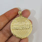 Real 10k Aztec Calendar Charm Pendant Men Women 10kt Yellow Gold