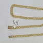 Real 10k Gold Chino ID Chain 4mm 20Inch Yellow Necklace Real Gold