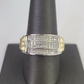 Real 10k Diamond Mens Ring Band Yellow Gold Casual Genuine Natural Wedding