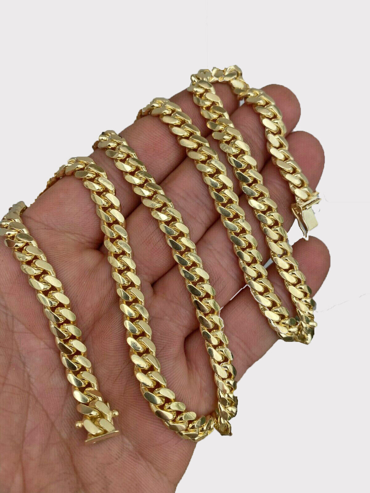 SOLID 14k Gold Chain Necklace Miami Cuban link 18"-28" 3mm-6mm REAL 14k DISCOUNT