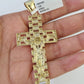 10K Miami Cuban Link Chain Jesus Cross Pendent Charm 6mm 20"-30" Necklace