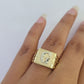 Real 10k Initial G Casual Ring Alphabet Yellow Gold 10kt Genuine