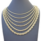 Real 10k Gold Rope Chain Necklace 18"-30" Inch 3mm-10mm Men & Women DISCOUNT