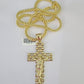 10K Franco Chain Jesus Crucifix Cross Pendant Charm Necklace 20"-28" 4mm Gold