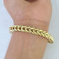 10k Franco Bracelet 8mm 8" Inch Yellow Gold Men Women Link Real 10kt
