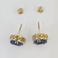 10k Yellow Gold Heart Diamond Earrings Real Screw-Back Women Men studs