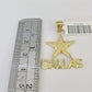 10k Solid Gold Cuban Curb Chain Dallas Star Pendant 2mm 18"-24" SET Necklace