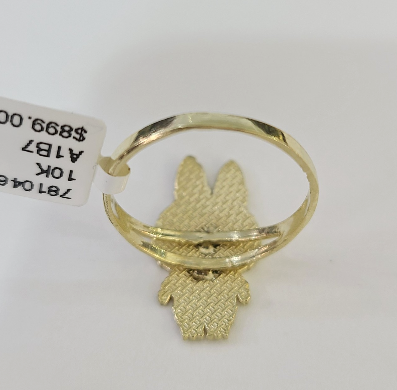 10k Cartoon Monster Ring Yellow Gold Men Women Real Genuine