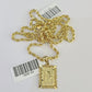 10k Gold Initial D Charm Rope Chain 16"-26" 2.5mm SET Necklace Alphabet Pendant