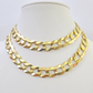 10k Solid Gold Cuban Curb Link Chain 12mm 28" Real Yellow Gold Real Necklace