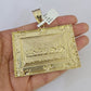 10K Franco Chain Last Supper Pendant Charm Necklace 20"-26" 5mm Yellow Gold SET