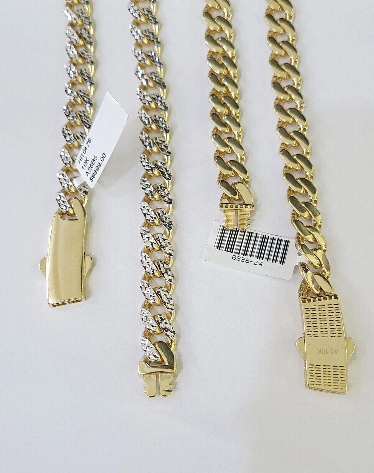 Real 10k Royal Monaco Chain 6mm Diamond Cut 18-26 inches Yellow Gold