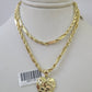 10k Milano Rope Chain Heart Charm Necklace SET 3mm 18" 20" 22" 24" Pendant