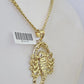 Real 10k Miami Cuban Chain Scorpion Charm Set 4mm Yellow Gold Necklace Pendant