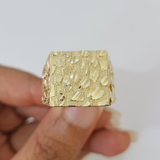 14k Nugget Ring Yellow Gold Women Men Real Genuine 14KT
