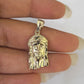 Real 10K Yellow Gold Jesus Head Pendant Charm Genuine