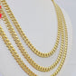 10k Yellow Gold 7mm Miami Cuban Link Chain Necklace 20-24 Inches Real