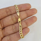 REAL 10K Gold ID Bracelet Kids Baby Diamond Cuts Cuban Curb Link