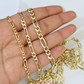Real 14k Solid Gold Chain Figaro Link Necklace 3mm 4mm 5mm Men Women 14kt