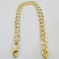 10k Solid Cuban Curb Link Bracelet Gold 8mm 8 Inches Real Yellow Gold