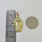 10k Miami Cuban Chain Virgin Mary Charm Set 4mm 18"-28" Necklace Yellow Gold