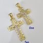 Real 10K Jesus Cross Pendant Crucifix Yellow Gold Charm Genuine 10kt