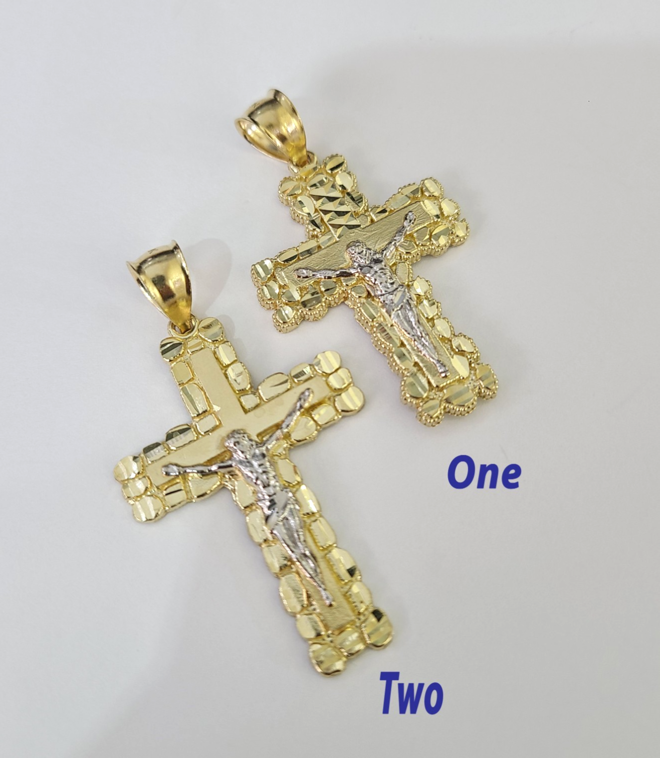 Real 10K Jesus Cross Pendant Crucifix Yellow Gold Charm Genuine 10kt