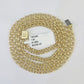 Real 10k Gold Chino ID Chain 4mm 22Inch Yellow Necklace Real Gold