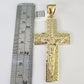 10K Franco Chain Jesus Crucifix Cross Pendant Charm Necklace 20"-28" 4mm Gold