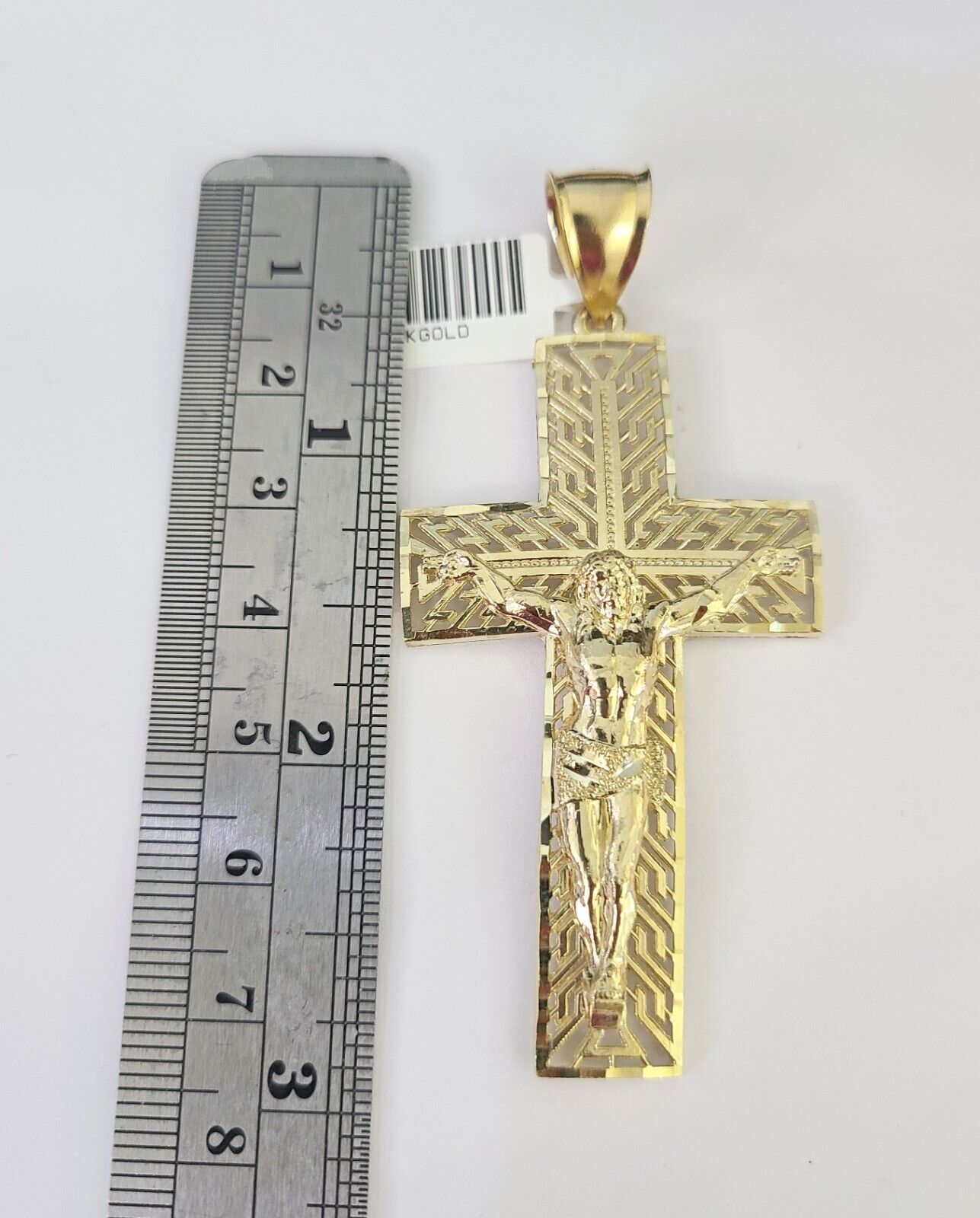 10K Franco Chain Jesus Crucifix Cross Pendant Charm Necklace 20"-28" 4mm Gold