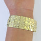 10K REAL Nugget Bracelet Yellow Gold  9"Inch 23mm Men Hand Gold 10kt