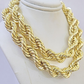 Real 10k yellow Gold Rope chain Necklace 12mm 20" - 30 Inch Mens 10kt DISCOUNT