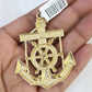 14K Franco Chain Jesus Anchor Pendant Charm Necklace 20"-26" 4mm Gold