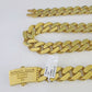 Real 10k Royal Monaco Chain 15mm Diamond Cut 24 inches Yellow Gold Necklace