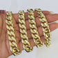 Real 14K Miami Cuban Link Chain Necklace Yellow Gold 24 inch 11mm Mens Hollow