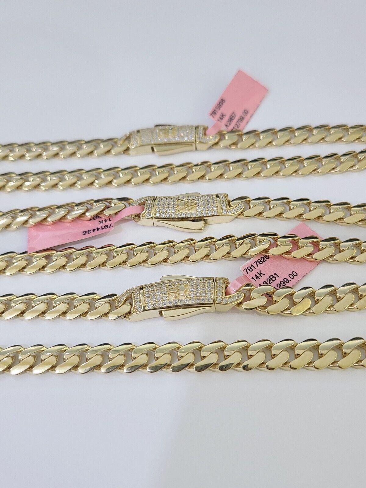 Real 14k Royal Monaco Link Chain 7mm 20-26 inches Yellow Gold Genuine