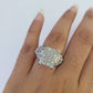 REAL 10k White Gold Diamond Ring Wedding Engagement Ring Genuine Bridal