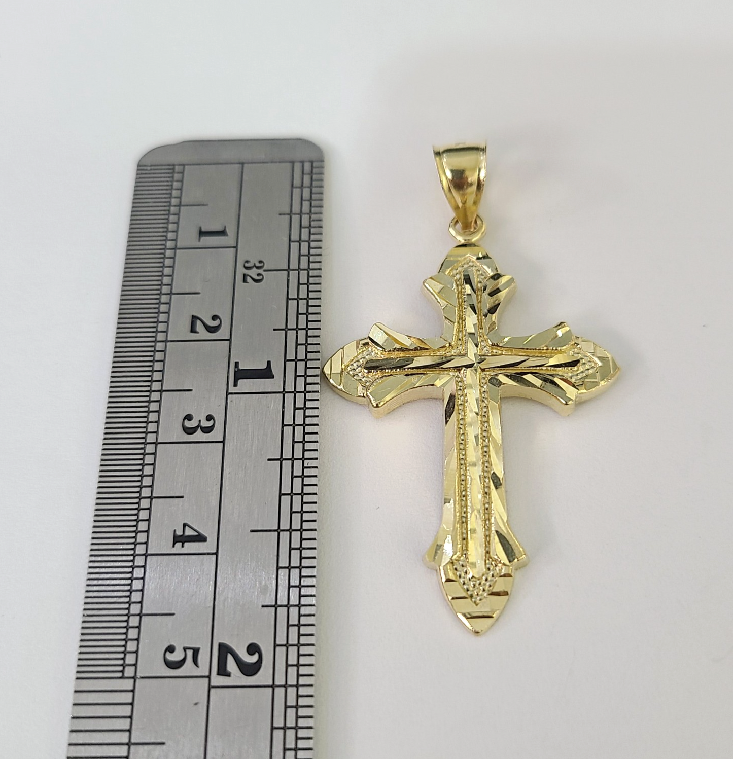 Real 10k Rope Chain Jesus Cross Charm Necklace Pendant Set 4mm 18"-28" Gold